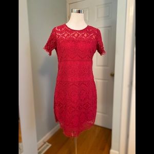 NWT- Free People Red Lace Dress, size 10